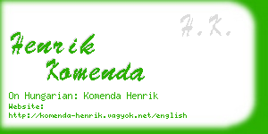 henrik komenda business card